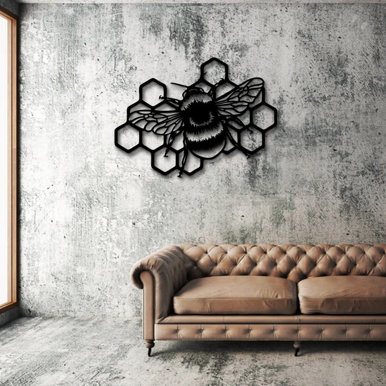 August Grove Bee Metal Wall Decor Wayfair.co.uk